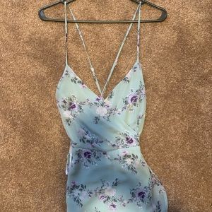 Lulu’s blue and purple floral Maxi Dress